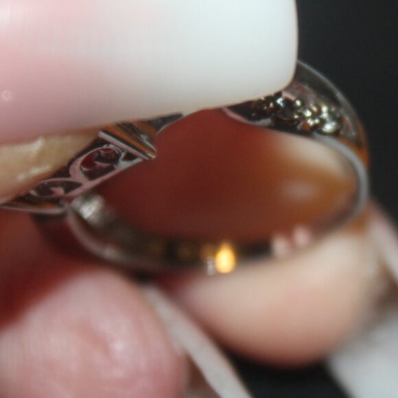 925 Lilac Amethyst w Genuine Diamonds Statement Cocktail Ring - Picture 5 of 7